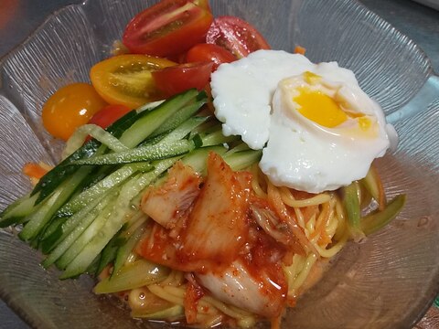 こってり味で満足★糖質0麺の野菜たっぷりビビン麺